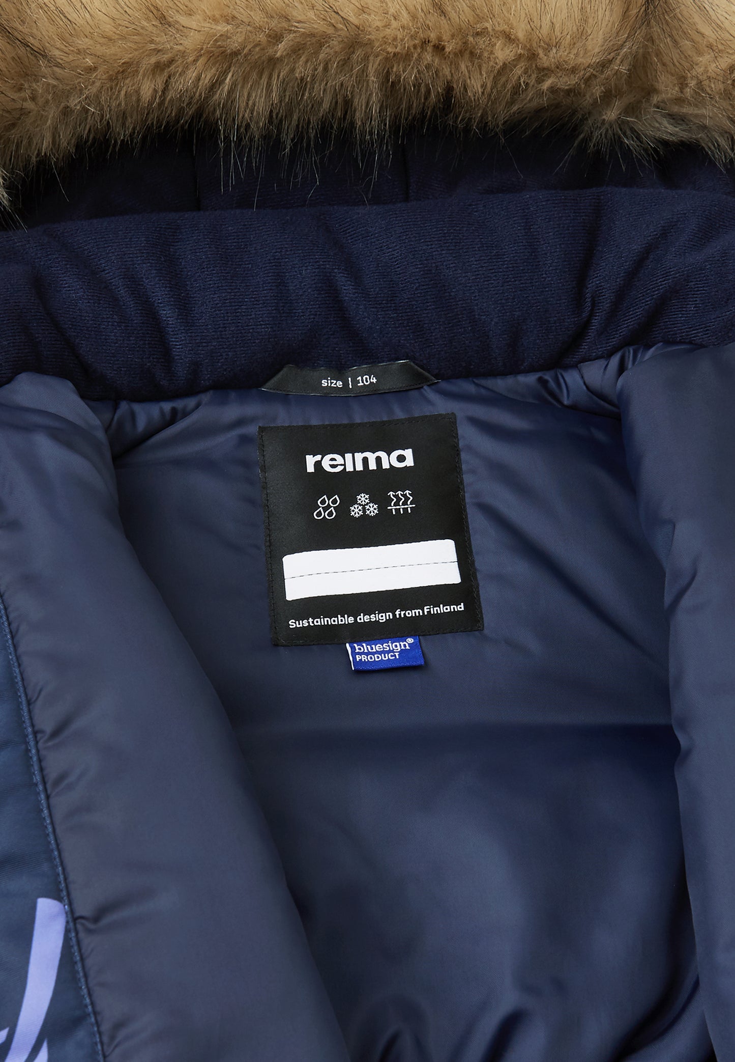 REIMA TEC extra warme Winterjacke/Parka Muurame <br>Gr. 104, 110, 116, 122, 134, 140 <br>auch ohne Kunstpelz tragbar<br> langer Schnitt<br> WS 12'000 mm