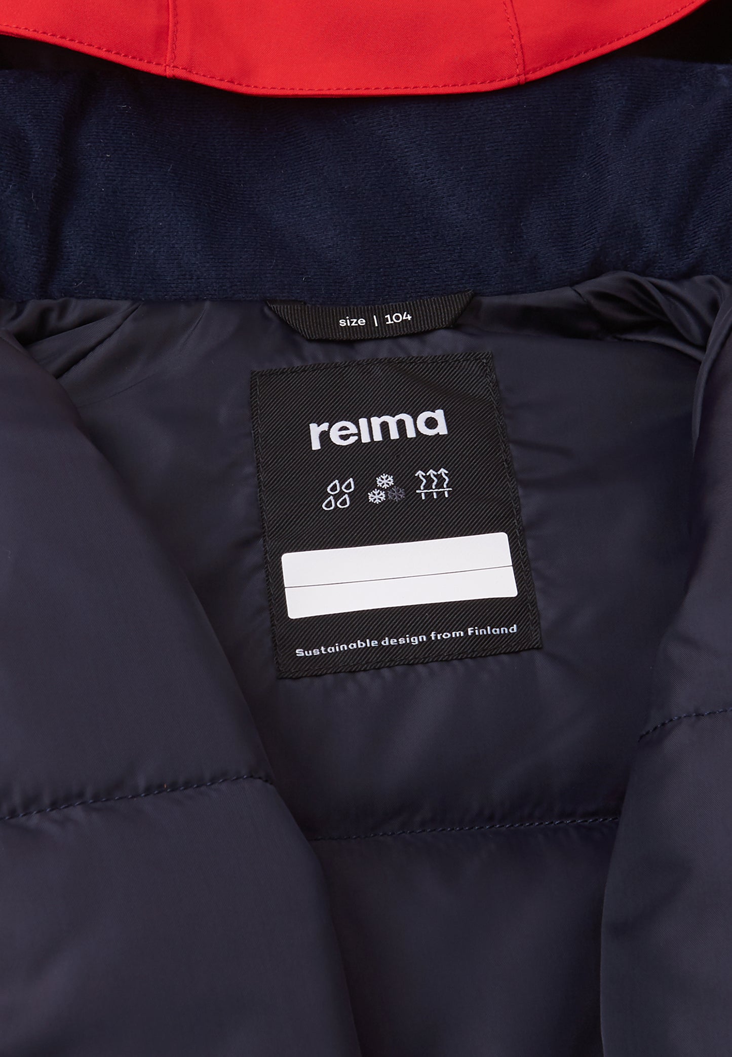 REIMA TEC Skijacke/Winterjacke Palsi <br>Gr. 104 bis 140<br> Schneefang & verstellbare Ärmelbündchen<br> funktionelle Details<br> WS 10'000 mm