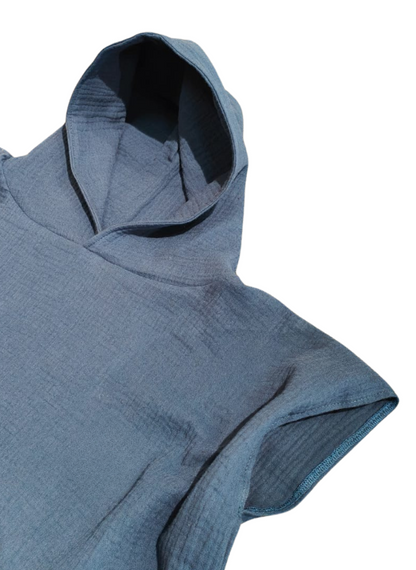 Bade-Poncho aus Bio-Musselinstoff