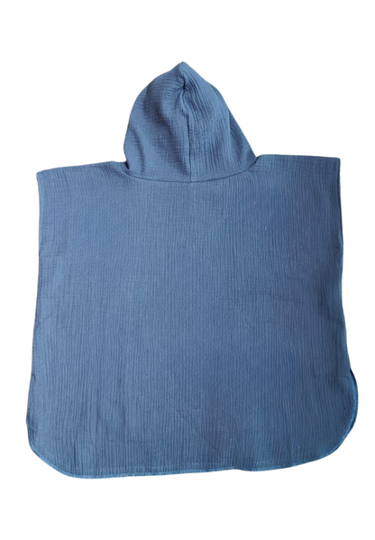 Bade-Poncho aus Bio-Musselinstoff