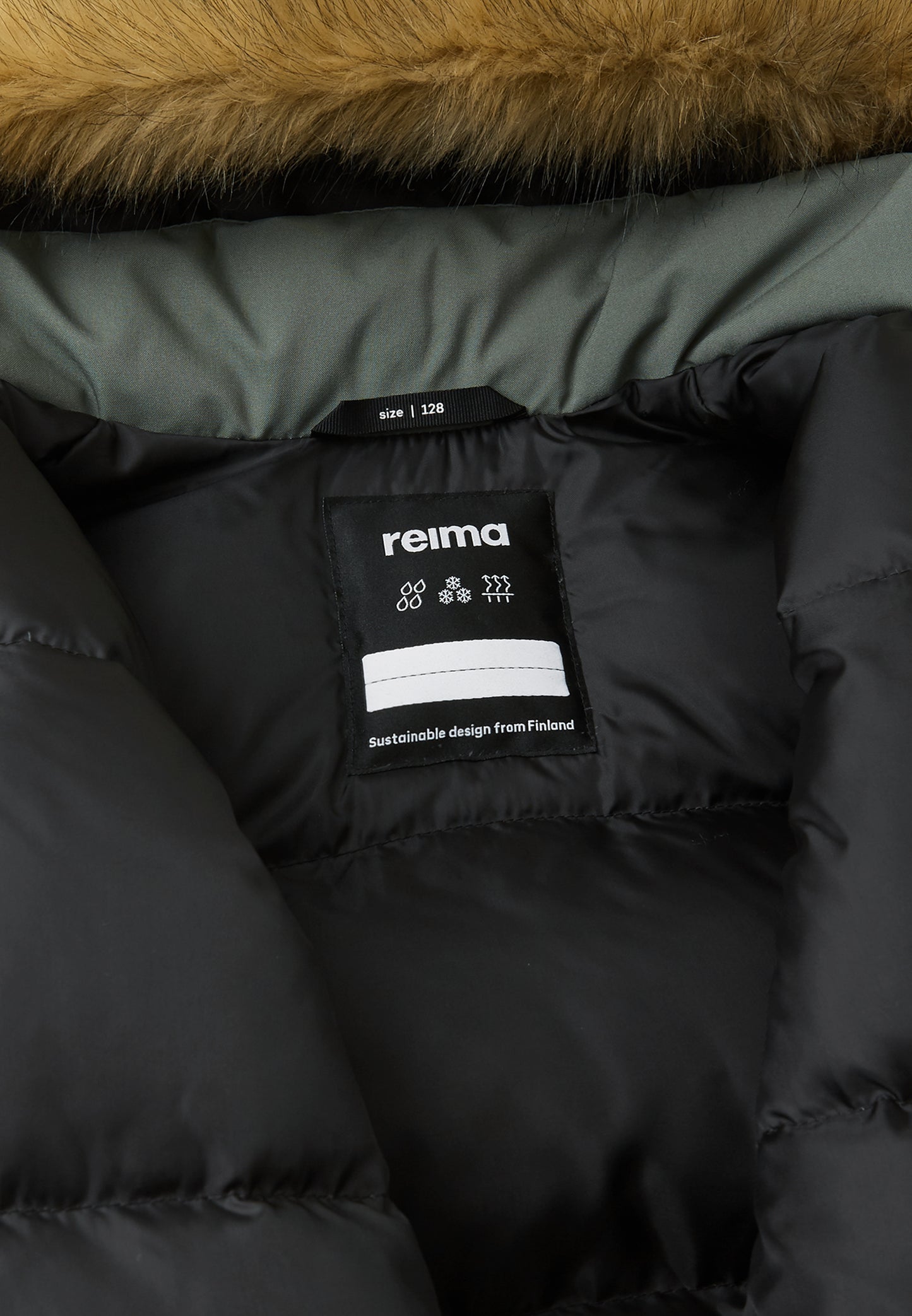 REIMA TEC extra warme Winter-Daunenjacke/Parka Serkkula<br> Gr. 104, 110, 116, 122, 128, 140, 146, 152, 158, 164<br> auch ohne Kunst-Pelz tragbar<br> 100% wasserdicht<br> echte zertifizierte Daune, waschbar<br> WS 10'000 mm